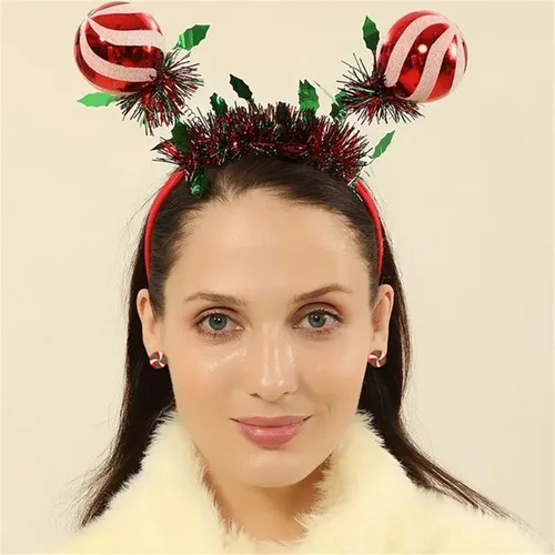Miniatura 4 de Aretes de tuerca de Navidad para mujeres y niñas, hechos a mano, de madera, pan de jengibre, árbol de menta, bastón de caramelo, aretes