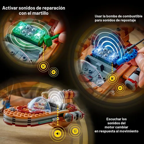 Miniatura 7 de LEGO Star Wars SMART Play: Luke's Landspeeder - Juguete de construcción para juego de acción - Set compatible con una etiqueta SMART y 2 minifiguras