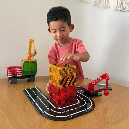 Miniatura 4 de MAGNA-TILES Builder - Juego de construcción magnética de 32 piezas, la marca original de construcción magnética