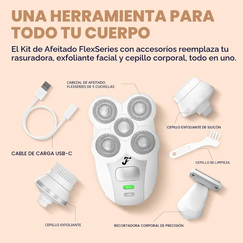 Miniatura 7 de Freebird FlexSeries Maquinilla de Afeitar Eléctrica para Mujeres - Piernas Suaves como Seda, Vello Corporal y Afeitadora Púbica - para Área Privada