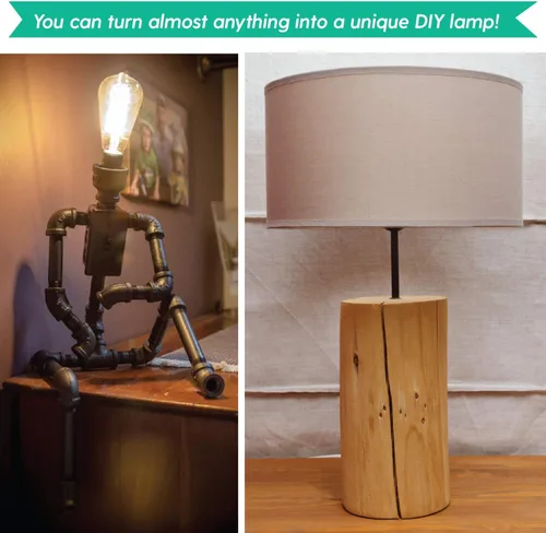 Miniatura 5 de Kit de lámpara – Kit de cableado eléctrico para hacer o reacondicionar lámparas – Kits de recableado de lámpara con instrucciones – Kit de lámpara