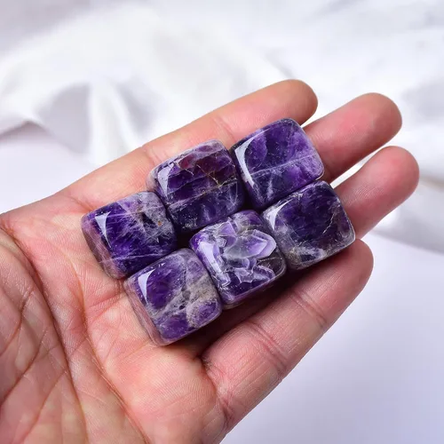 Miniatura 2 de Piedras de whisky de amatista, cubos de hielo de cristal para bebidas, rocas de whisky, cubos de vino de 0.7 a 0.8 pulgadas, regalos para mujeres