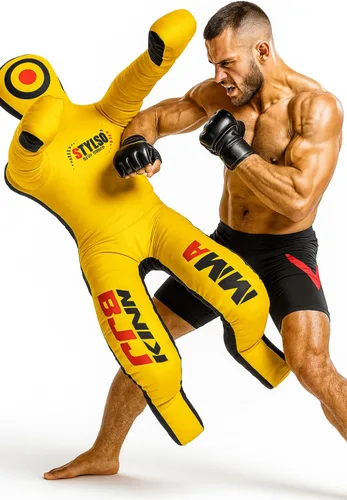 Miniatura 10 de Un-Filled Grappling Dummy Wrestling Dummy Jiu Jitsu Dummy for BJJ MMA Judo Karate Practice Adult Kids Negro