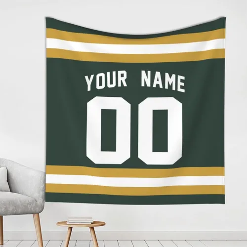 Miniatura 28 de Tapiz personalizado de fútbol americano personalizado con cualquier nombre, tapiz de 59 x 59 pulgadas, para colgar en la pared, gimnasio, deportes