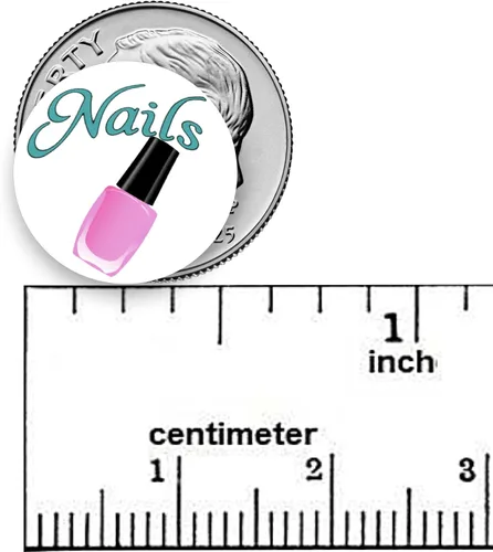 Miniatura 5 de Planificador de uñas, 54 calcomanías de vinilo divertidas (1/2 pulgadas), día de salón de manicura, tiempo de cuidado personal de belleza