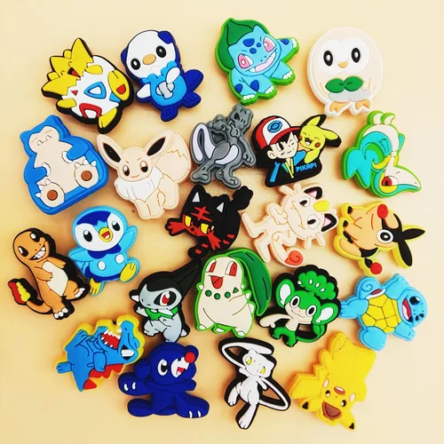 Miniatura 2 de 22 dijes de dibujos animados para zapatos, decoraciones de zuecos, pulseras, regalos de fiesta, Cloruro de polivinilo