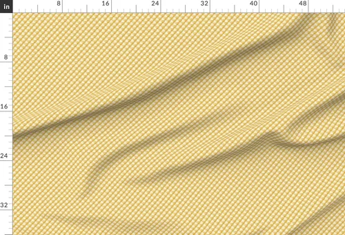 Miniatura 2 de Spoonflower Tela - Ondas mínimas geométricas doradas retro abstracto amarillo verano Ditsy pequeño impreso en tela de gasa Fat Quarter - Costura