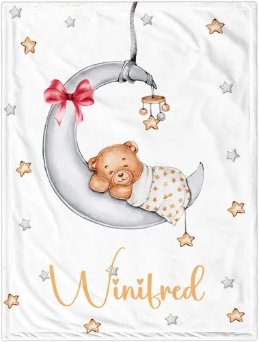 Miniatura 19 de Manta de Bebé Personalizada para Niñas, Manta de Bebé Personalizada con Nombre Súper Suave Mantas con Nombre Personalizado para Niños, Mantas