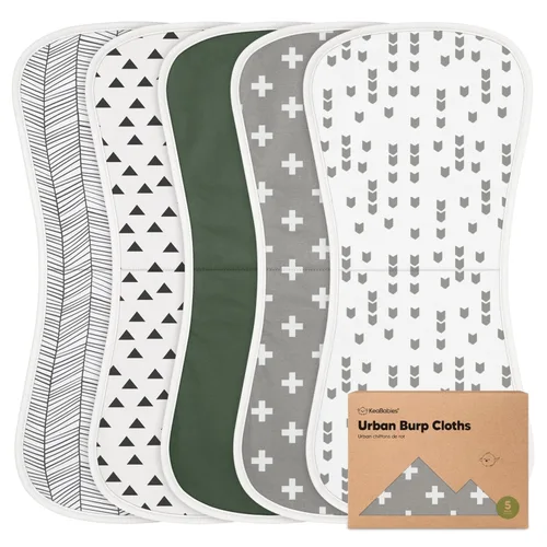 Miniatura 29 de Paños orgánicos para bebés, niños y niñas, paquete de 5, ultra absorbente, paño para eructar, ropa para recién nacidos, toalla para la leche, babero