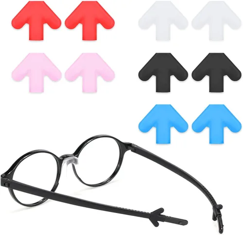 SooGree Agarre de silicona para gafas, retenedor de manga con punta de patilla, retenedores antideslizantes para gafas para niños y adultos