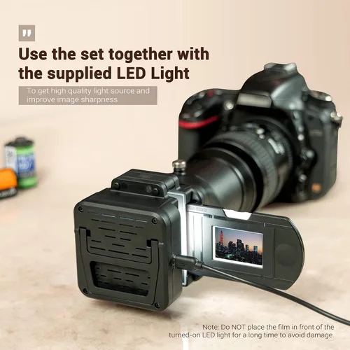 Miniatura 5 de Juego de adaptador de digitalización de película con luz LED reemplaza al Nikon ES-2 Convierte película negativa de 35mm y diapositivas a fotos