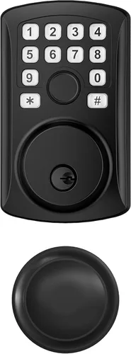 Miniatura 7 de HIDALIFE Cerradura de puerta de huellas dactilares con juego de 2 pomos de puerta, cerrojo de puerta de entrada sin llave con teclado, cerrojo