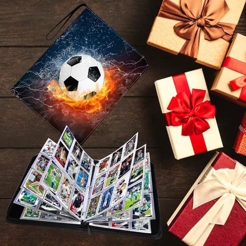 Miniatura 8 de Carpeta de tarjetas coleccionables con funda, 900 bolsillos, carpeta de tarjetas de fútbol, organizador de almacenamiento de tarjetas deportivas