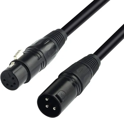 Miniatura 3 de XLR macho de 3 pines a XLR hembra 5 pines y hembra de 3 pines a macho 5 pines cable de audio de 5 pines, para micrófono, luz de escenario DMX, etc.