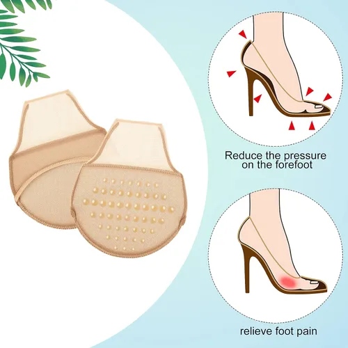 Miniatura 11 de 10 pares de calcetines para mujer con almohadillas acolchadas, almohadillas para el antepié, cojines medios calcetines, protectores antideslizantes