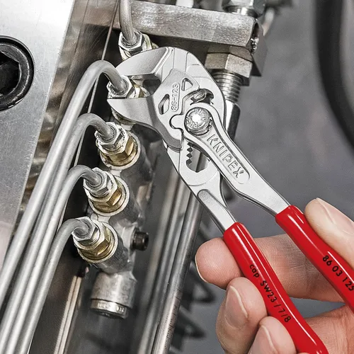 Miniatura 4 de KNIPEX Tools - Juego de 2 llaves de alicates mini (9K0080121US) y Klein Tools 65200 Juego de trinquete, 5 piezas con Phillips, ranurado y adaptador