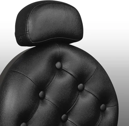 Miniatura 3 de OmySalon Silla de peluquería vintage multiusos, resistente, hidráulica reclinable, silla de belleza estilo retro, giratoria de 360 grados para Negro