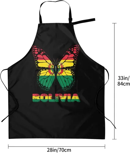 Miniatura 6 de Delantal vintage con diseño de bandera de la República Centroafricana con bolsillos para chef, hombres y mujeres, pintor, cocina, horneado
