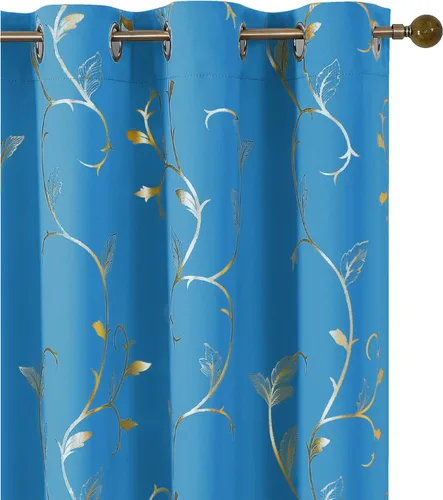 Miniatura 90 de BUHUA Cortinas Opacas de 63 Pulgadas de Largo, 2 Paneles con Aislamiento Térmico, Tratamiento de Ventana para Dormitorio, Cortinas Oscurecedoras