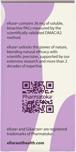 Miniatura 5 de ellura 36 mg de PAC solubles y bioactivos respaldados clínicamente – Extracto de jugo de fruta de arándano 100% concentrado, para la salud