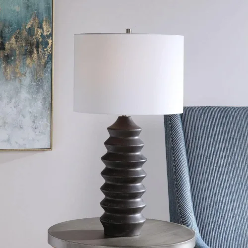 Miniatura 3 de Uttermost Mendocino - Lámpara de mesa moderna con 1 luz, 16 pulgadas de ancho por 16 pulgadas de profundidad