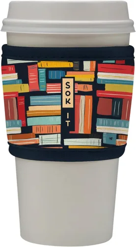 Miniatura 129 de Sok It HotSok Coffee & Tea - Funda de neopreno con aislamiento reutilizable (floral abstracto)