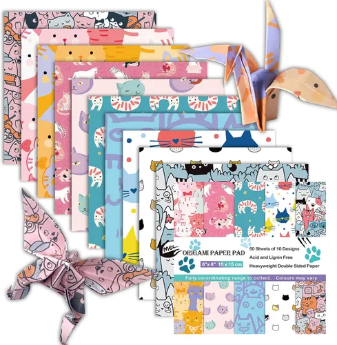Miniatura 17 de Kit de papel para Origami, doble cara, 100 hojas, 20 colores, 6 pulgadas, cuadrado japonés Chiyo, fácil de doblar, para manualidades, bricolaje