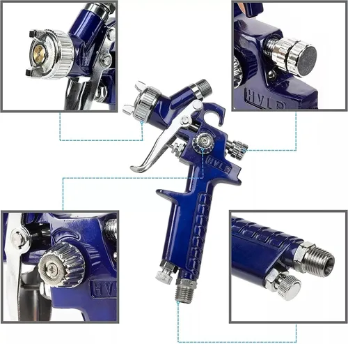 Miniatura 7 de NEIKO 31207A HVLP Mini pistola pulverizadora de aire con alimentación por gravedad Tamaño de boquilla de 0,4 pulgadas 125 cc
