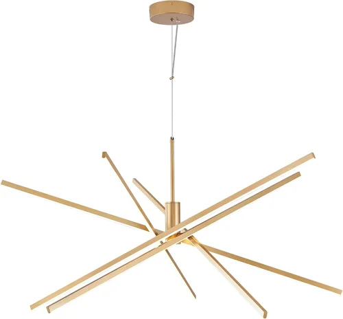 Miniatura 11 de Candelabro LED moderno de níquel, 4 luces regulables, iluminación colgante de techo para comedor, sala de estar, cocina, isla, dormitorio, 4