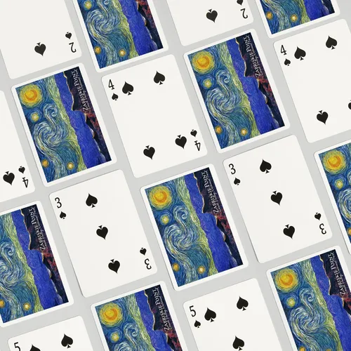 Miniatura 4 de Lantern Press Zabriskie Point, Death Valley National Park, California, Starry Night, 52 Playing Cards for Adults, Poker Size Card Deck