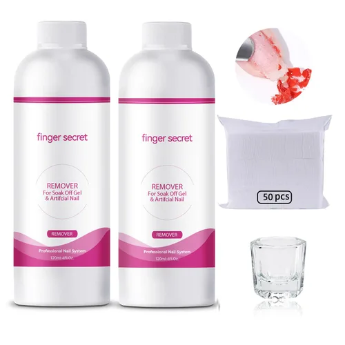 Miniatura 11 de Kit removedor de esmalte de uñas de gel de acetona de 4 onzas líquidas de capacidad, removedor de pegamento profesional de uñas rápida y fácilmente