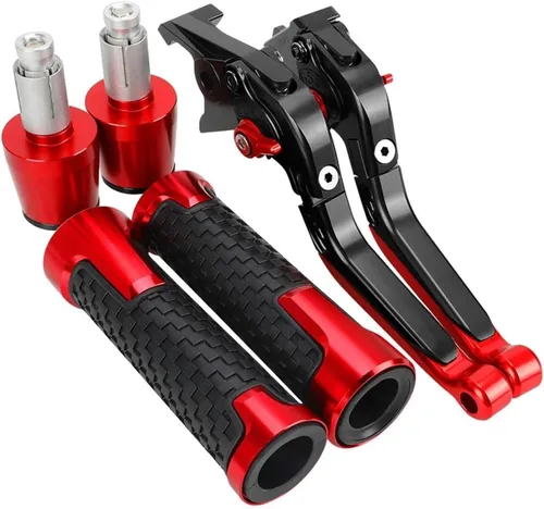 Miniatura 7 de Clutch For FZ8 FZ-8 2010-2018 Motorcycle Adjustable Folding Brake Clutch Levers Handgrip Handlebar Grips Ends Accessories Brake Handle(Black Black)