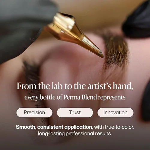 Miniatura 5 de Perma Blend Tinta de tatuaje gris topo – Pigmento marrón claro fresco para tatuaje de cejas – Color de alta densidad, fabricado en los Estados