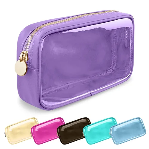 Miniatura 113 de Estuche pequeño para lápices y maquillaje para bolso, lindo estuche de lápices, bolsa de pinceles de maquillaje de nylon con cremallera, estuche