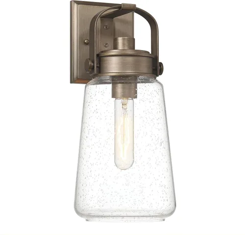 Miniatura 7 de Gage - Lámpara industrial de vidrio y metal para exteriores, color oro toscano