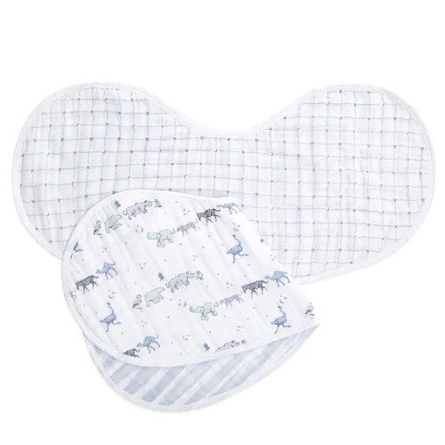 Miniatura 2 de aden + anais Babero Burpy de muselina 100% algodón – Multiuso, absorbente de 4 capas, paño para eructar y babero para bebé de cobertura completa