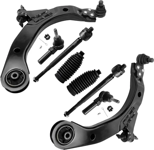 Miniatura 268 de Detroit Axle - Kit de brazos de control de extremo delantero de 8 piezas para Dodge Dakota 00-04, Durango 00-03, 4 brazos de control superior e