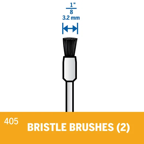 Miniatura 3 de Dremel 405-02 cepillos de cerdas de nailon (paquete de 2), diámetro de 1/8