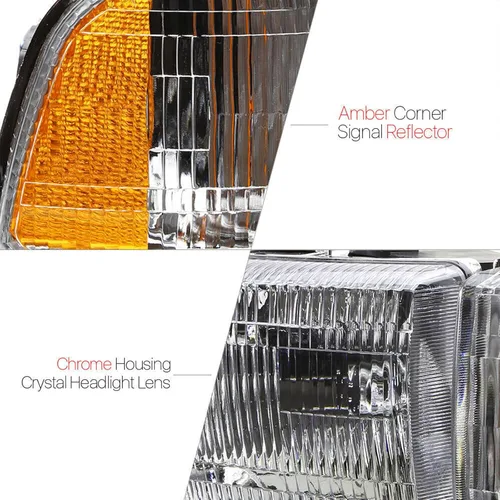 Miniatura 7 de 2 faros delanteros cromados para Dodge Ram 1500 1994 1995 1996 1997 1998 1999 2000 2001 faros delanteros 94-02 Ram 2500 3500 (modelos no deportivos)