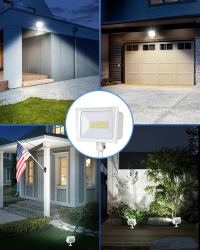 Miniatura 7 de DEWENWILS Luz de inundación LED de 65 W para exteriores, 6670 LM súper brillante (equivalente a 500 W), luz de seguridad LED impermeable IP65, Blanco