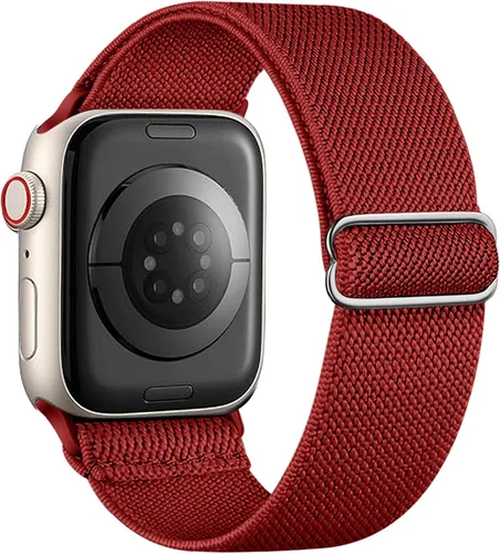 Miniatura 29 de Correa elástica de nailon compatible con Apple Watch Series 11, 10, 9, 8, 7, 1.811 in, 1.772 in, 1.654 in, 1.614 in, Ultra 3, 2, 1.929 in, Series 6