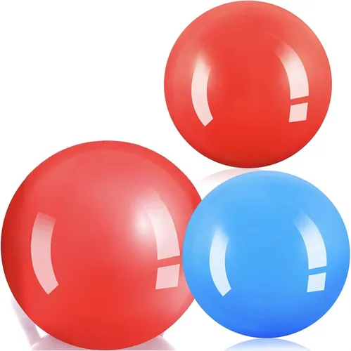 Miniatura 8 de Jenaai 30 Inch Large Bouncy Balls Giant Inflatable Rubber Kickballs Big Outdoor Exercise Jumping Hopping Ball for Outdoor Activity Sports Party Decor