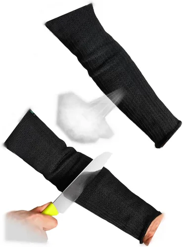 Zerone Protectores de brazo para piel fina, mangas de brazo de calor de nivel 5, quemaduras y cortes, y alambre de acero antiabrasión, protector de