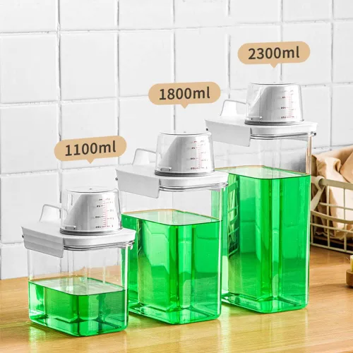 Miniatura 2 de [Paquete de 2] Dispensador de detergente para ropa para organización y almacenamiento de lavandería, dispensador de jabón para lavandería de 37