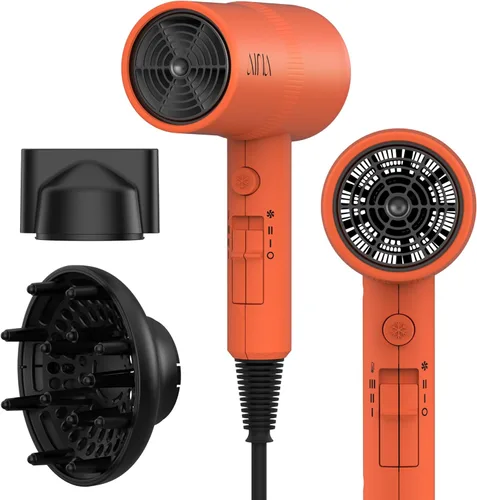 Miniatura 15 de AINA Secador de pelo con difusor, peine Secador de pelo para mujer, compacto, profesional, secado iónico Botón de disparo frío 110V/ALCI