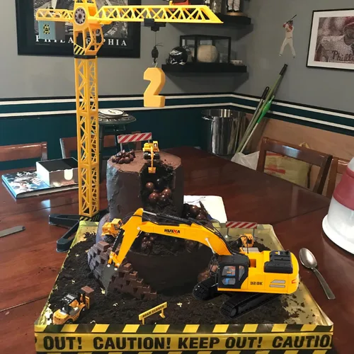Miniatura 5 de Gemini&Genius Juguete de excavadora de taladro, auto de máquina de demolición, juguetes de vehículos de construcción, escala 1/40, martillo