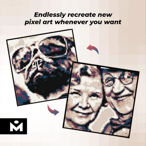 Miniatura 7 de Color S - Juego de construcción de mosaico con foto personalizada, kit de manualidades para creación de arte de pared de ladrillo a partir