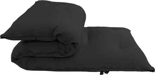 Miniatura 5 de D&D Futon Furniture Colchón tradicional japonés de futón rodante, bateo de algodón, espuma de poliéster, cama plegable (negro, 3 x 54 x 80 pulgadas)
