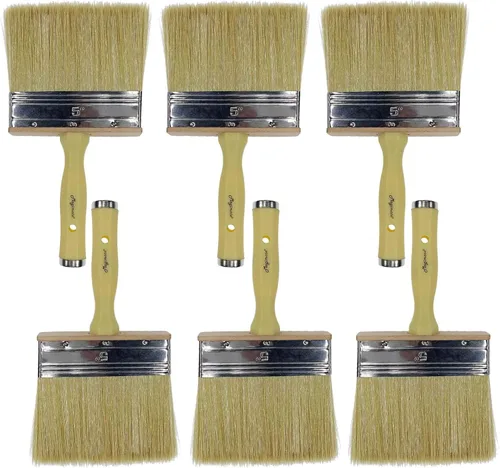 Miniatura 7 de Magimate Cepillo de cubierta para aplicar manchas, pincel de pintura de 5 pulgadas, tamaño mediano para cubiertas rápidas, vallas, paredes