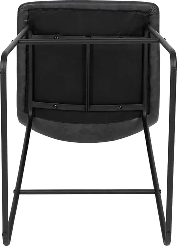 Miniatura 11 de Flash Furniture LeatherSoft Taburetes de altura de mostrador, gris, 2 piezas (2ETER1834524GY)